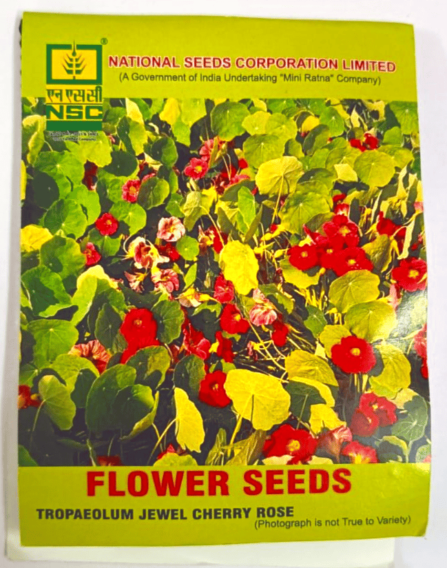 NSC Flower-Tropaeolum Jewel Cherry Rose-10 g T/L Seed Pouch