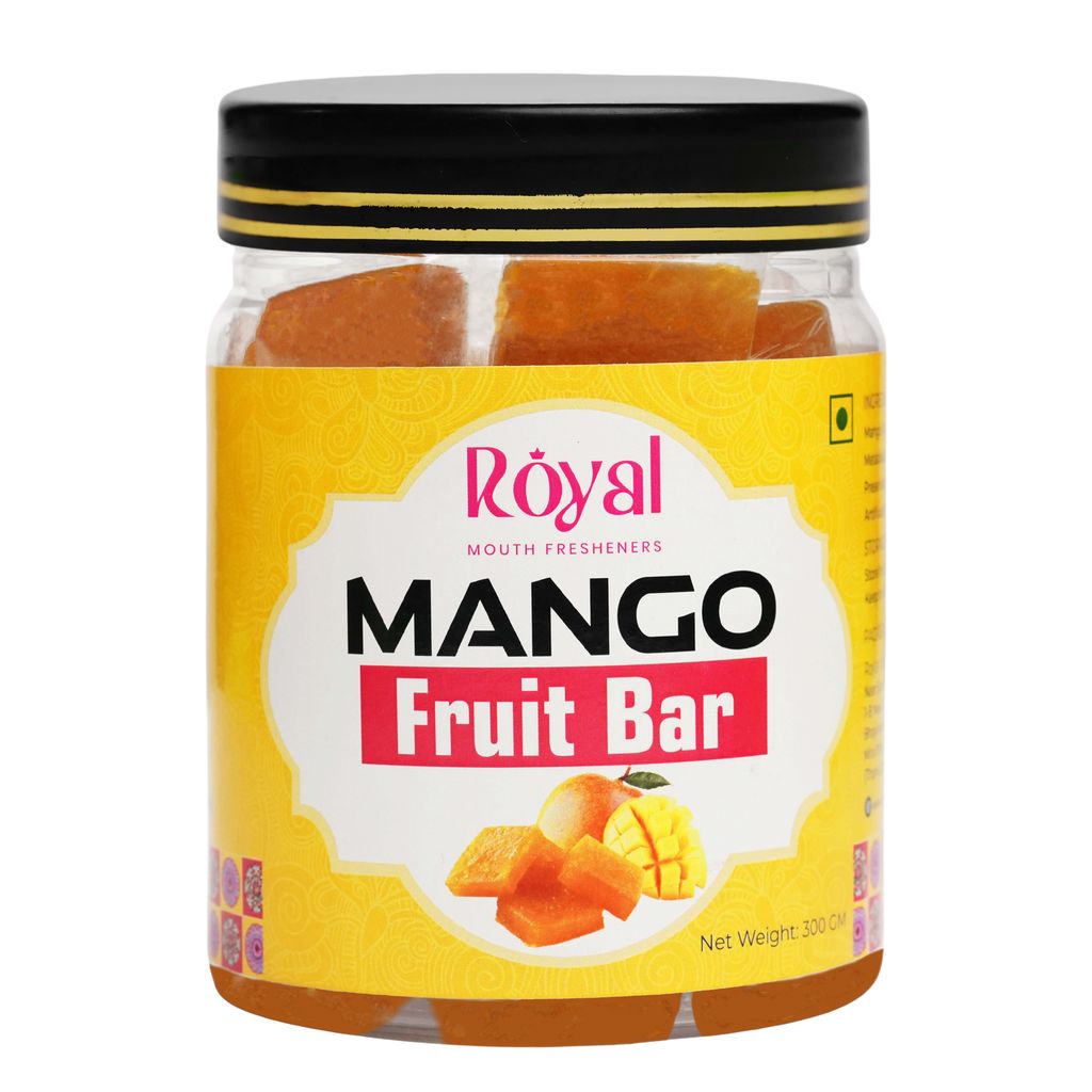Royal Aam Papad - Pack of 1-300 gm Jar | Sweet & Tangy Aam Papad Mango Bar | Natural Mango Delight for All Ages | Post-Meal Dessert & Travel-Friendly Treat | Chewy & Flavorful Fruit Bar