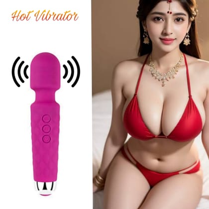 Personal Massager Vibrator, 20 Speed Settings, USB Rechargeable 360° Rotate Silicone Head Material, Deep High Pleasure Multicolor (Pack of 1)