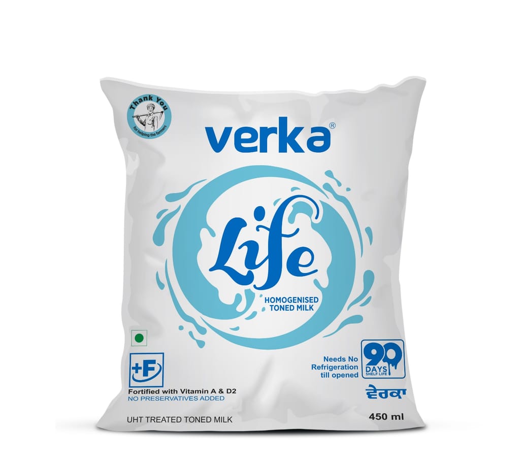 UHT TREATED TONED MILK - (450ml)