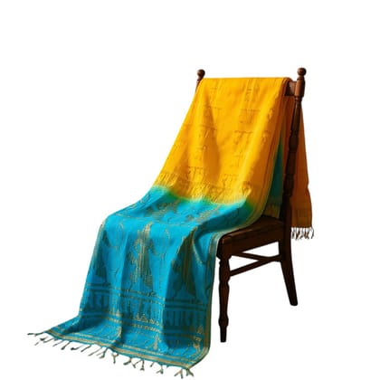 Designer Jai Shree Ram Thread Work Dupatta | Festive & Religious Wear | Traditional Ethnic Stole | Spiritual & Devotional Scarf for Men & Women