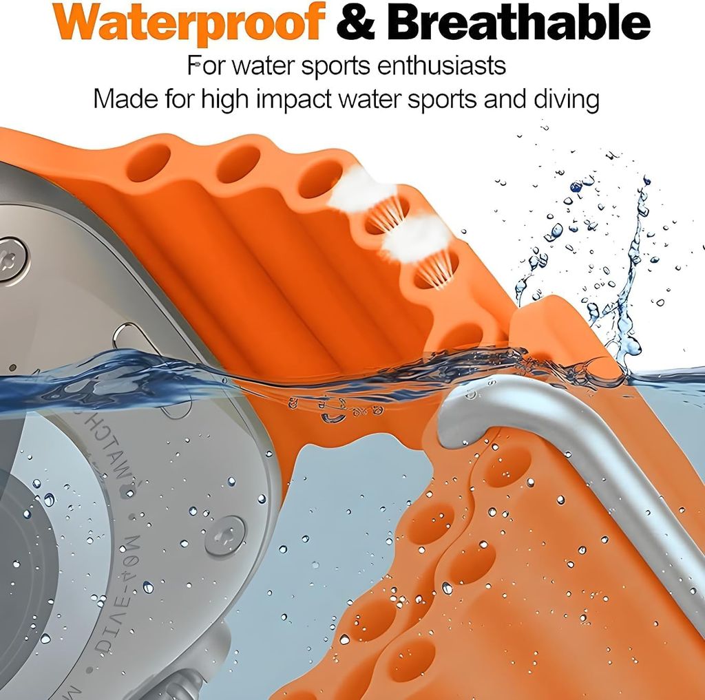 IP67 Waterproof Smartwatch with Vibrant Orange Band & Advanced Health Tracking