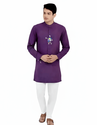 Classic Designed Kantha Stitched Pure Cotton Kurta for Men