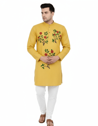 Gorgeous Kantha Stitch Pure Cotton Kurta for Men