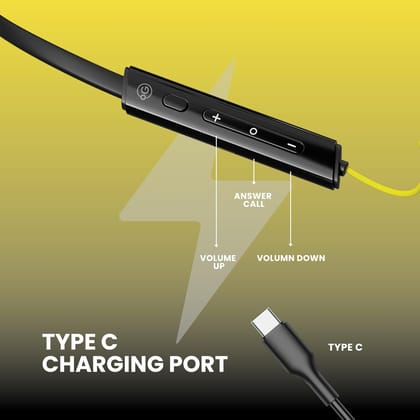 OOGE Tune 21 Wireless Neckband  – Bluetooth 5.3, 40 Hours Playtime, Type-C Fast Charging, AI ENC Noise Cancellation, Magnetic Earbuds, IPX3 Water Resistant, 1500-Hour Standb