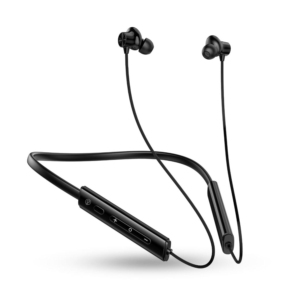 OOGE Tune 21 Wireless Neckband  – Bluetooth 5.3, 40 Hours Playtime, Type-C Fast Charging, AI ENC Noise Cancellation, Magnetic Earbuds, IPX3 Water Resistant, 1500-Hour Standb