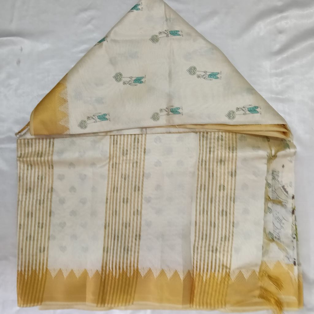 Tussar Silk Cotton Saree with Blouse