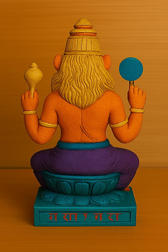 Lord Narasimha Idol Statue - Vibrant Vishnu Avatar Murti for Home & Temple Decor