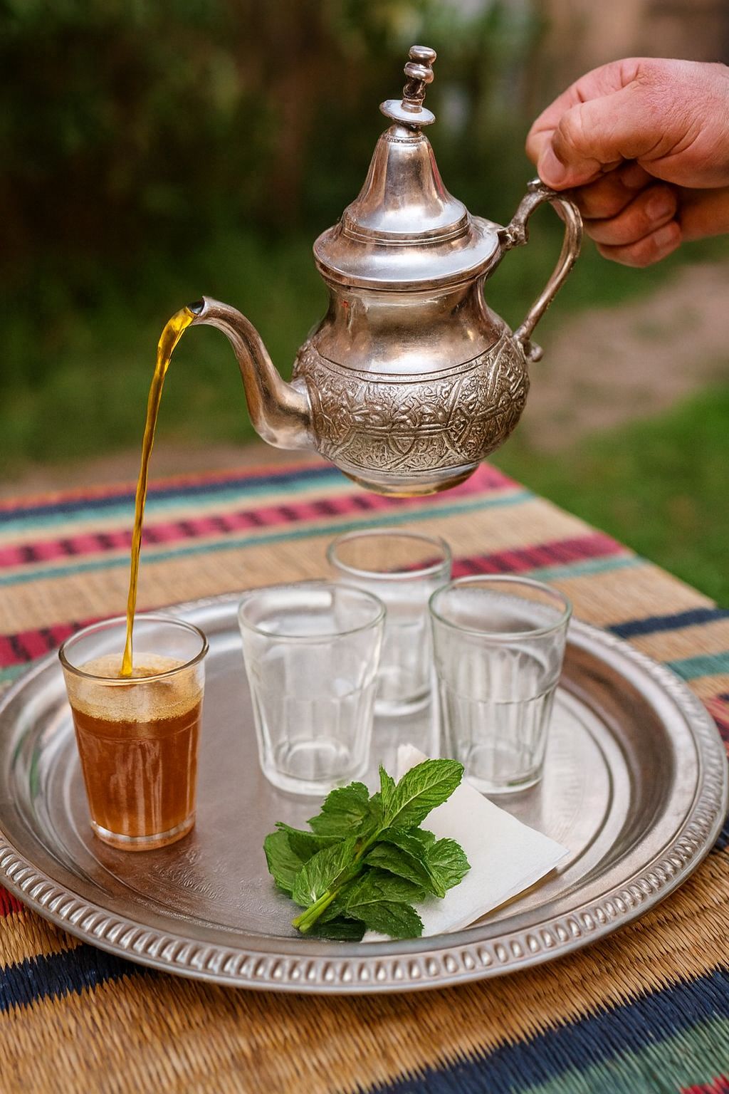Ornate Silver-Plated Copper Samovar