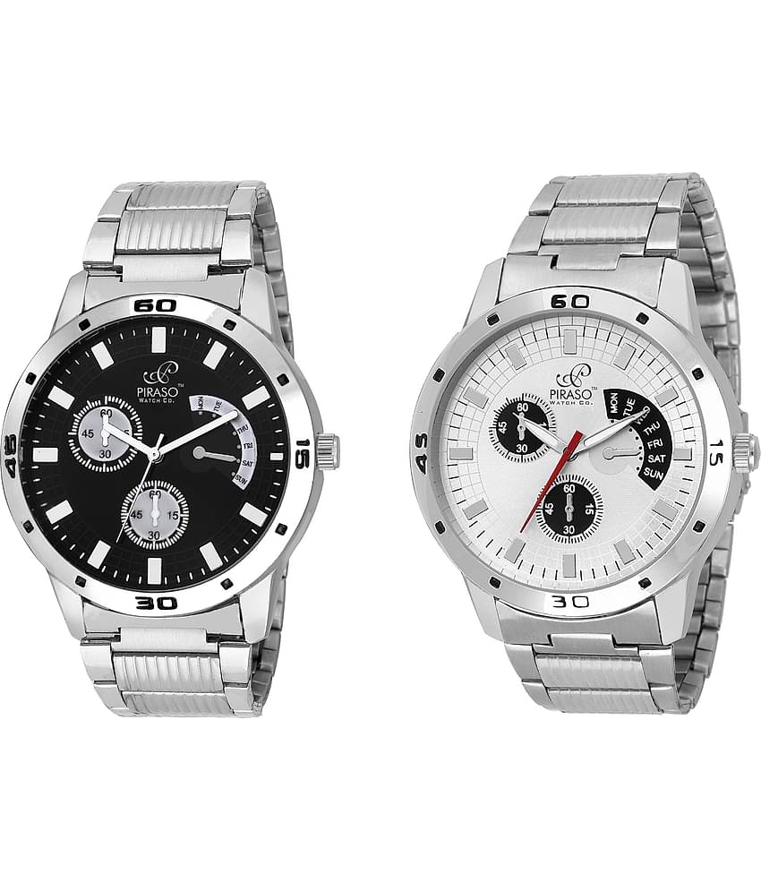 PIRASO Silver Metal Analog Men's Watch