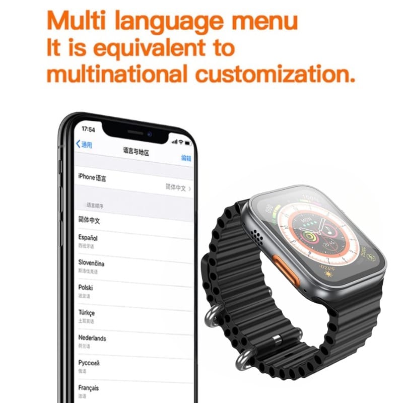 Smartwatch with HD Display & Black Silicone Strap - Advanced Health & Fitness Tracker