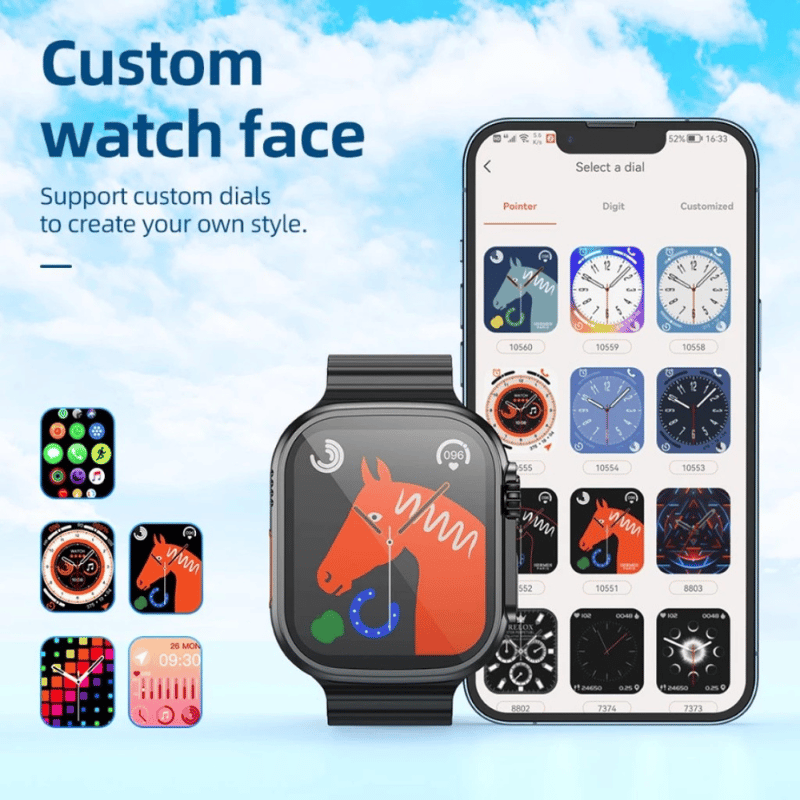 Smartwatch with Health Monitoring & Fitness Tracking - Bluetooth Calling & Long Battery Life