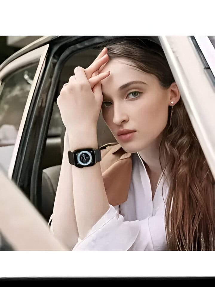 Black Smartwatch with Bluetooth Calling, Fitness & Health Tracking, Multi-Sport Modes