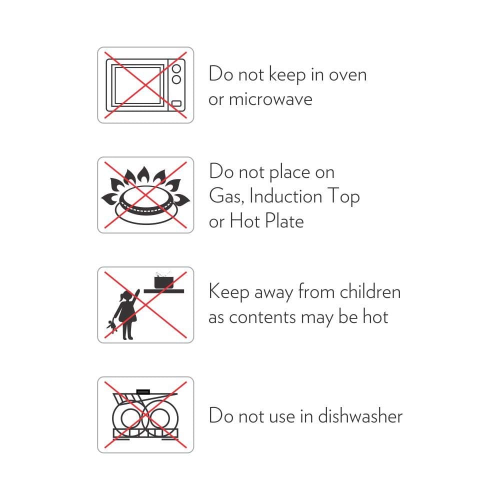 Borosil Stainless Steel Striped Handi Server with Glass Lid | Serving Pot | Dahi Containers | Corrosion Resistance Biryani Pot - Set of 2 (Silver, 800ml + 1.2L)