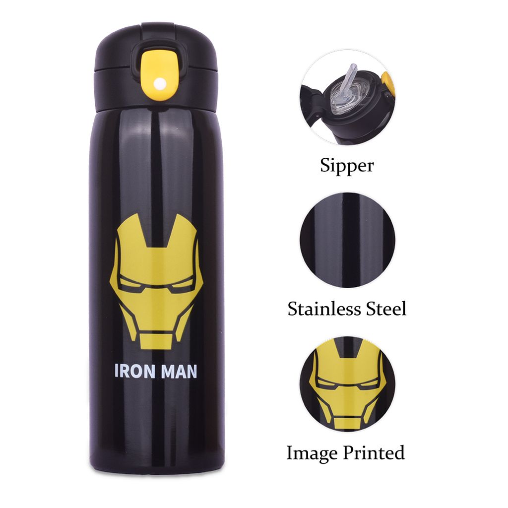 Iron Man Water Bottle | Iron Man 2 Water Bottle | Iron Man Drink Bottle | Iron Man Hot Water Bottle | Stainless Steel Water Bottle For Kids | Insulated Water Bottle | Cartoon Water Bottles | Avengers Stainless Steel Water Bottle