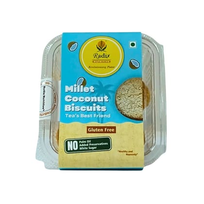 Radix Nutritive® Gluten-free Millet Coconut Biscuits. Veg. 200 gms
