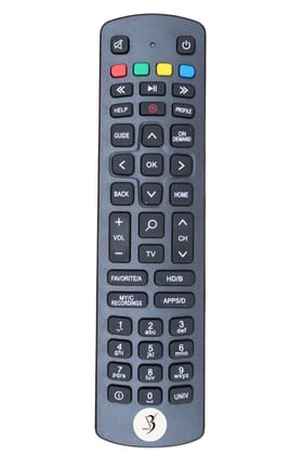 V3Deals Compatible Jio Remote Control for Jio Set-Top Box | Not Compatible with Jio Fiber | Replacement Remote for Jio Digital Box - Pack of 1 (Black) with Quick Pairing & Seamless Functionality