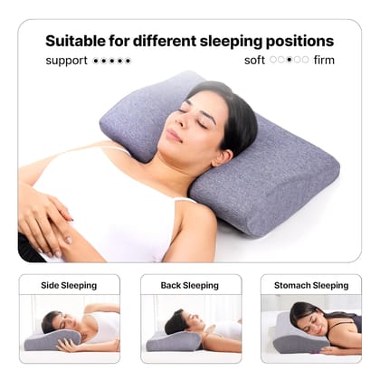 V3Deals Ultimate Contour Cervical Foam Neck Pillow – Orthopedic Cushion for Pain Relief, Better Sleep & Spinal Alignment – Multicolor (Color as per availability)