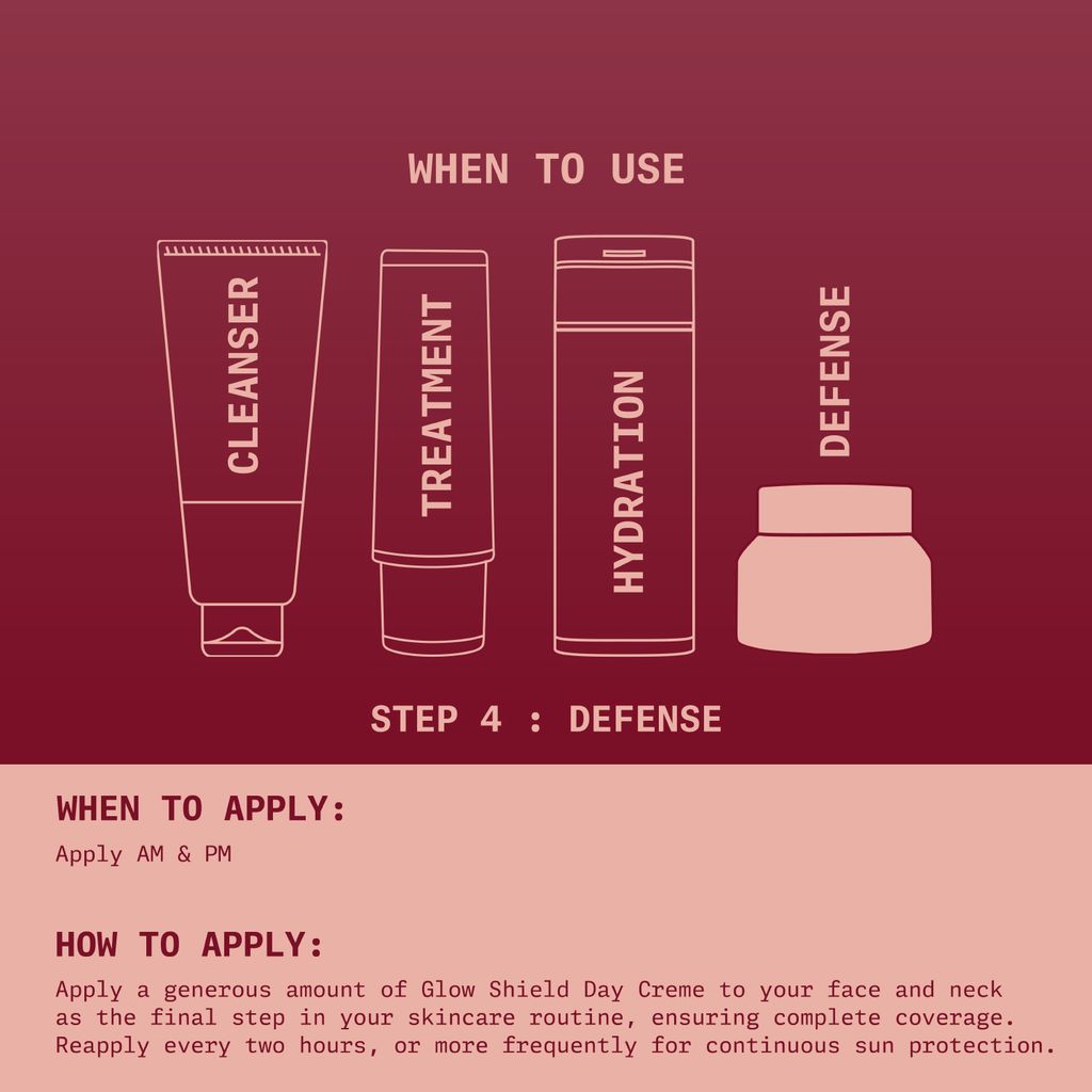 Glow Shield Day Creme | Daily Lightweight SPF Moisturizer with Vitamin C & Wheatgerm Oil