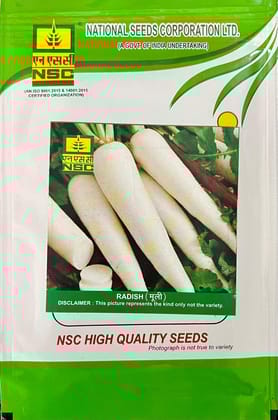NSC High Quality Radish Kashi Hans Truthful labelled Seeds 100 Gm Pouch