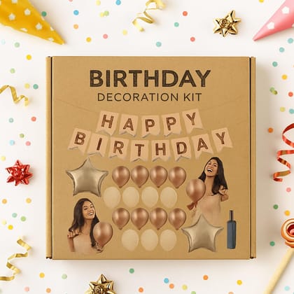  Saffron Shelf Happy Birthday Decoration Kit – Pink & White