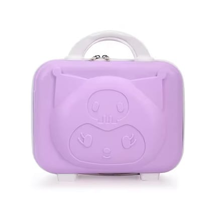 Fancy Cute Cartoon Purple Kuromi Print Travel Vanity Bag Organizer Cosmetic Travel Case Hand Luggage Mini Suitcase with Elastic Band at Back Fancy Cute Cartoon Purple Kuromi Print Travel Vanity Bag Organizer Cosmetic Travel Case Hand Luggage Mini Suitcase with Elastic Band at Back