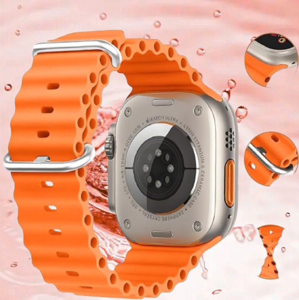 T800 Smartwatch with Orange Band