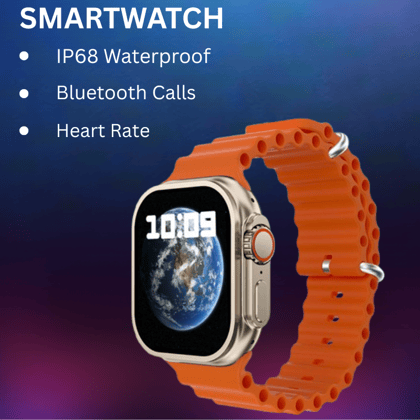 Smartwatch with IP68 Waterproof, Bluetooth Calling & Heart Rate Monitoring