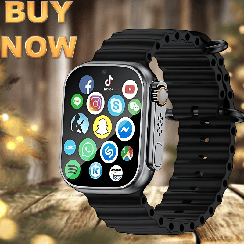 High-Performance Black Smartwatch with App Integration