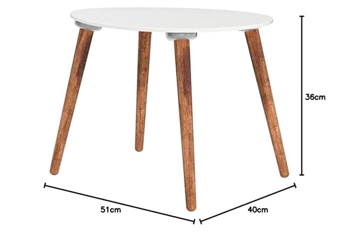 Coffee Table-Oval Wood Coffee Table Storage and Display Sofa Table, Small Modern Table Furniture for Living Room&Home Office (White)