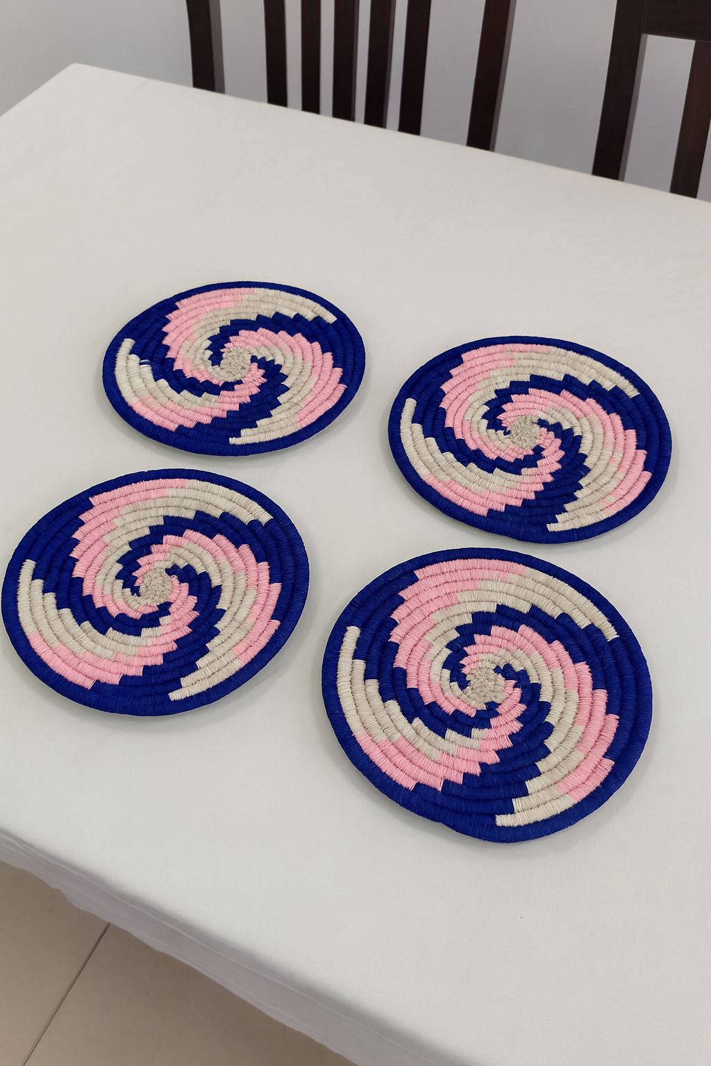 Handwoven Coaster - Spiral Design (Pack of 4)