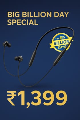 OnePlus Bullets Wireless Z3 in-Ear Neckband with 12.4mm Drivers, 3D Spatial Audio,10 mins Charge for 27 hrs Playback, AI Call Noise Cancellation, 4 EQ preset, Dynamic bass Enhancement & BT5.4