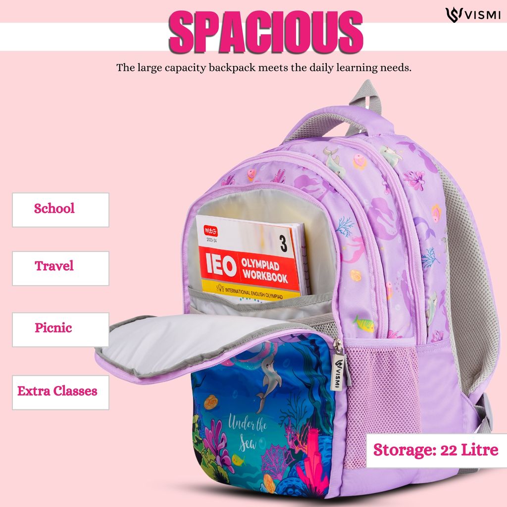 VISMIINTREND School Backpack Bags for Kids | School Bags | Water Resistant | Casual | Picnic | Travel | 5 to 10 Years School Backpack | Bag for Boys | Girls