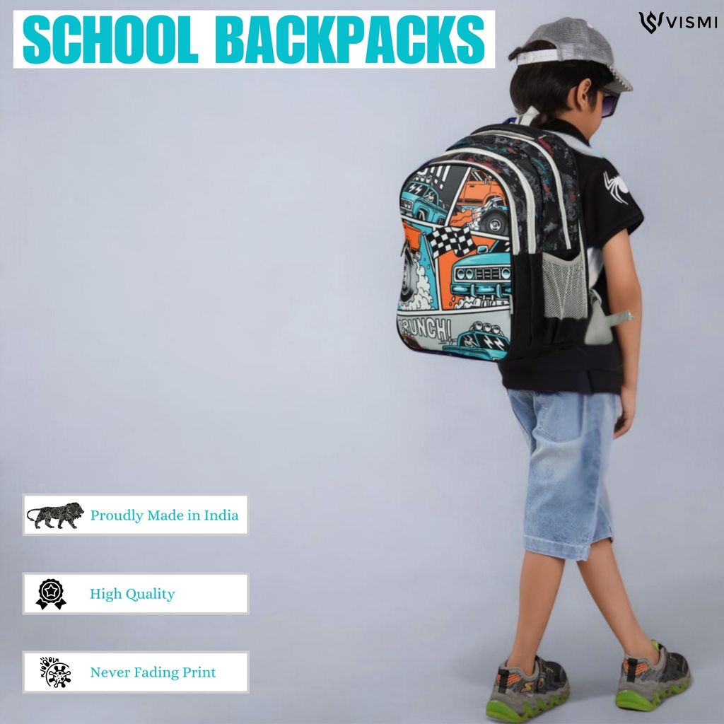 VISMIINTREND School Backpack Bags for Kids | School Bags | Water Resistant | Casual | Picnic | Travel | 5 to 10 Years School Backpack | Bag for Boys | Girls