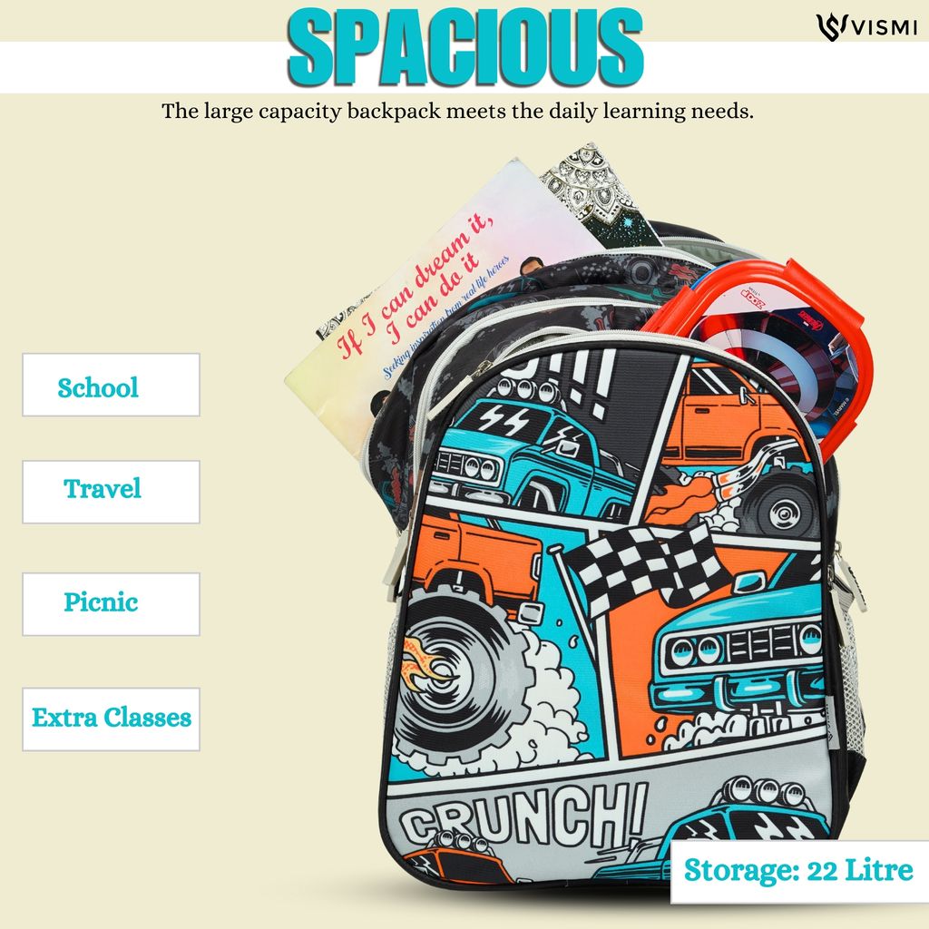 VISMIINTREND School Backpack Bags for Kids | School Bags | Water Resistant | Casual | Picnic | Travel | 5 to 10 Years School Backpack | Bag for Boys | Girls