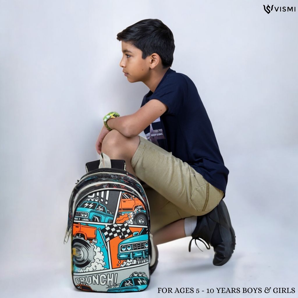 VISMIINTREND School Backpack Bags for Kids | School Bags | Water Resistant | Casual | Picnic | Travel | 5 to 10 Years School Backpack | Bag for Boys | Girls