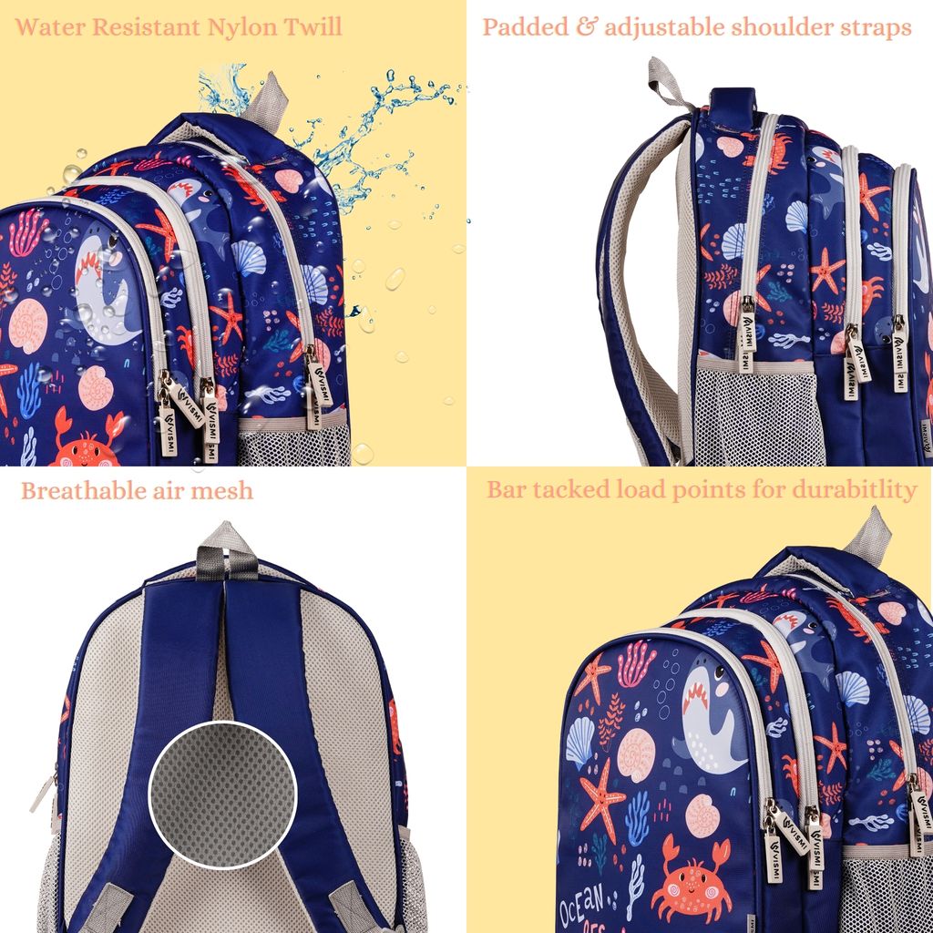 VISMIINTREND School Backpack Bags for Kids | School Bags | Water Resistant | Casual | Picnic | Travel | 5 to 10 Years School Backpack | Bag for Boys | Girls