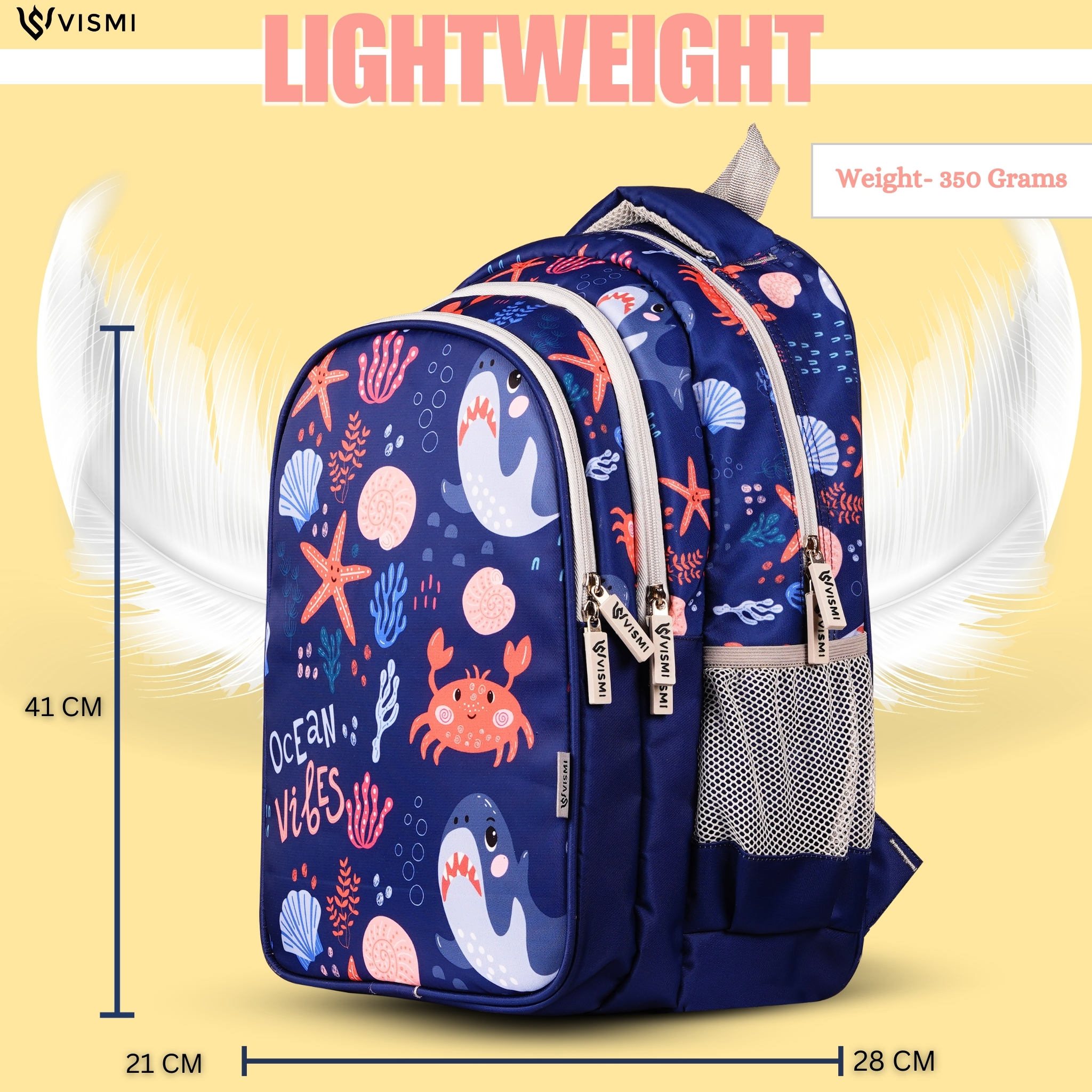 VISMIINTREND School Backpack Bags for Kids | School Bags | Water Resistant | Casual | Picnic | Travel | 5 to 10 Years School Backpack | Bag for Boys | Girls