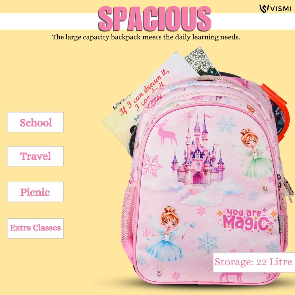 VISMIINTREND School Backpack Bags for Kids | School Bags | Water Resistant | Casual | Picnic | Travel | 5 to 10 Years School Backpack | Bag for Boys | Girls