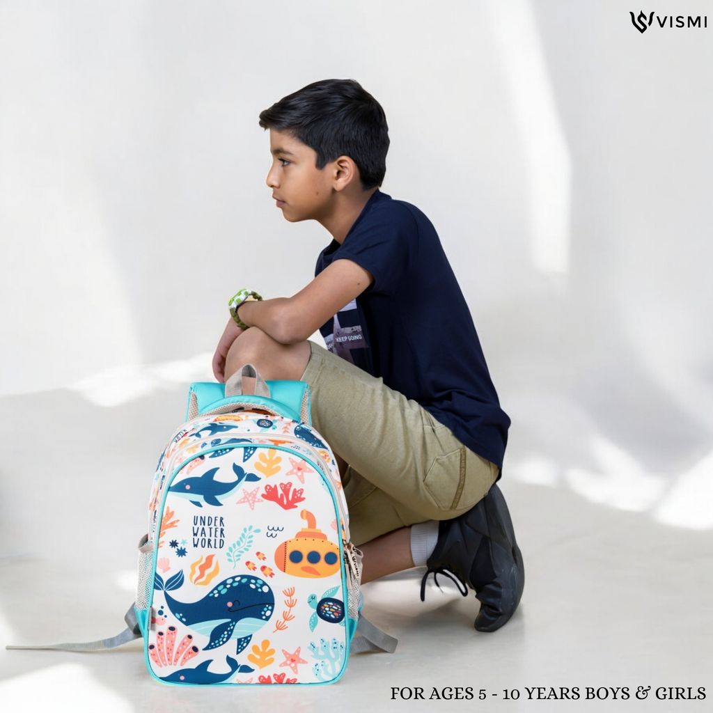 VISMIINTREND School Backpack Bags for Kids | School Bags | Water Resistant | Casual | Picnic | Travel | 5 to 10 Years School Backpack | Bag for Boys | Girls