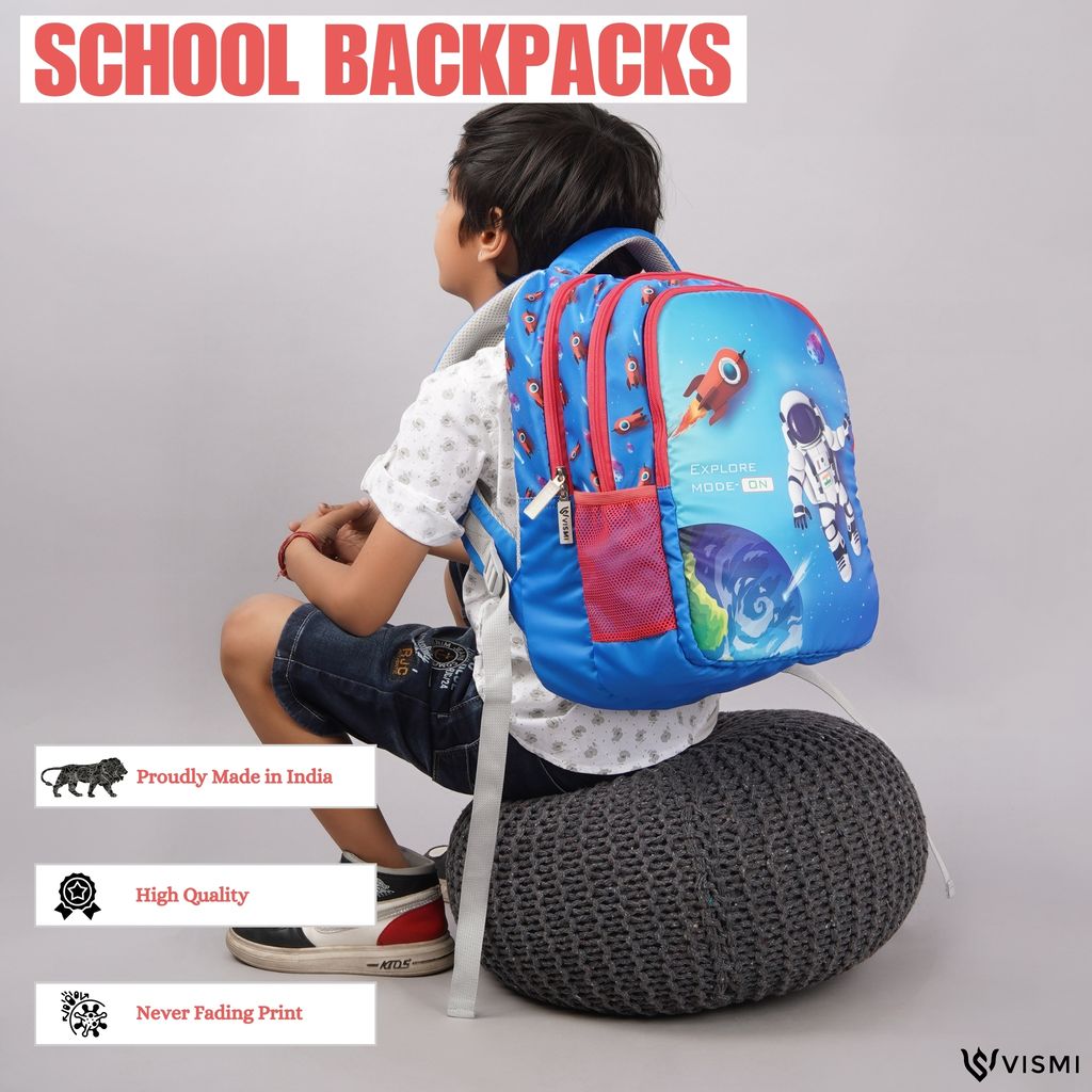 VISMIINTREND School Backpack Bags for Kids | School Bags | Water Resistant | Casual | Picnic | Travel | 5 to 10 Years School Backpack | Bag for Boys | Girls