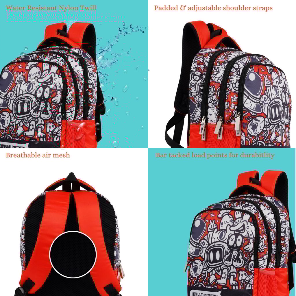 VISMIINTREND School Backpack Bags for Kids | School Bags | Water Resistant | Casual | Picnic | Travel | 5 to 10 Years School Backpack | Bag for Boys | Girls