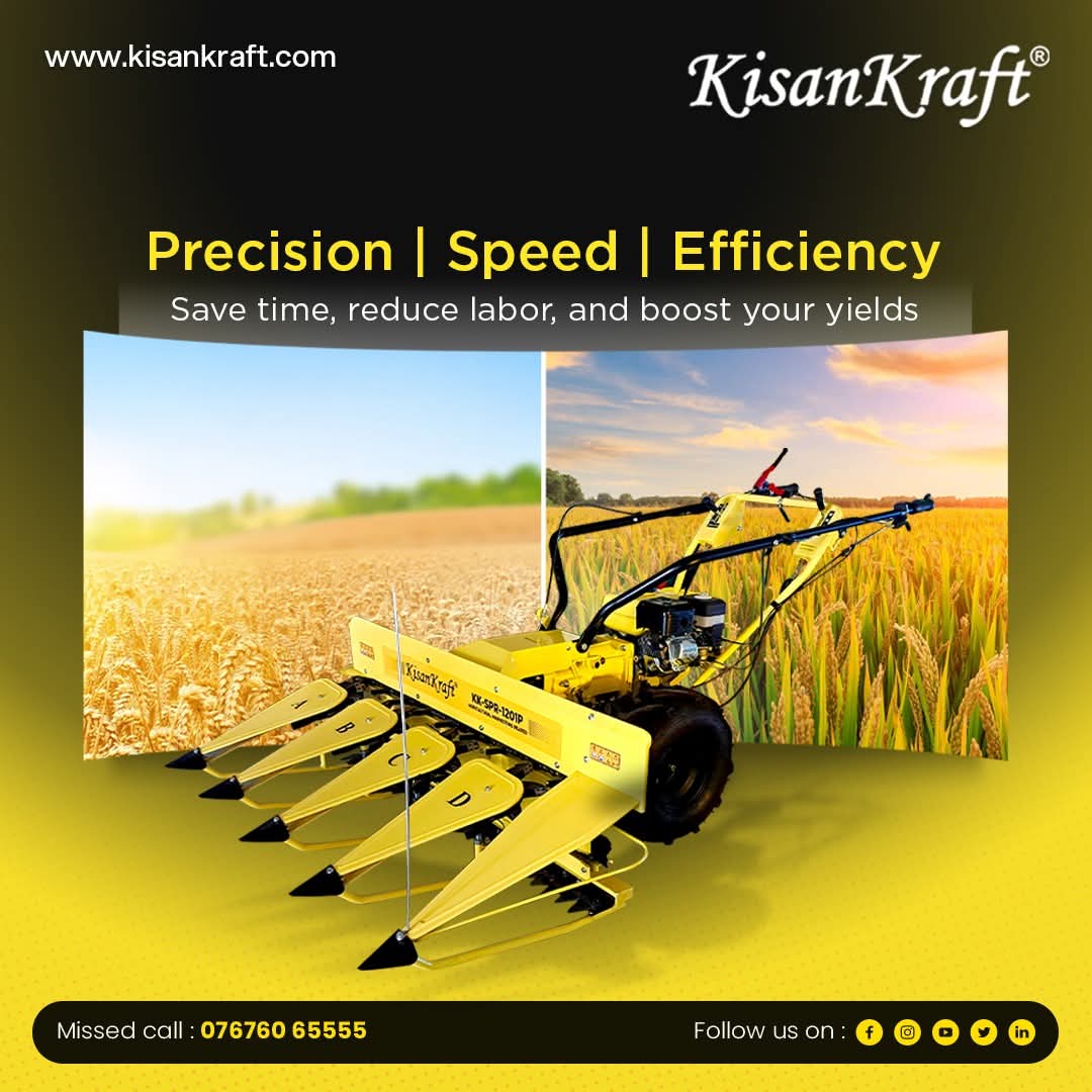 KisanKraft KX-SPR-1201P Power Reaper Harvester