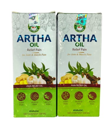 Artha Oil, Ayurvedic, Herbal, Pain relief, Joint and Muscle Pain Pack of 2