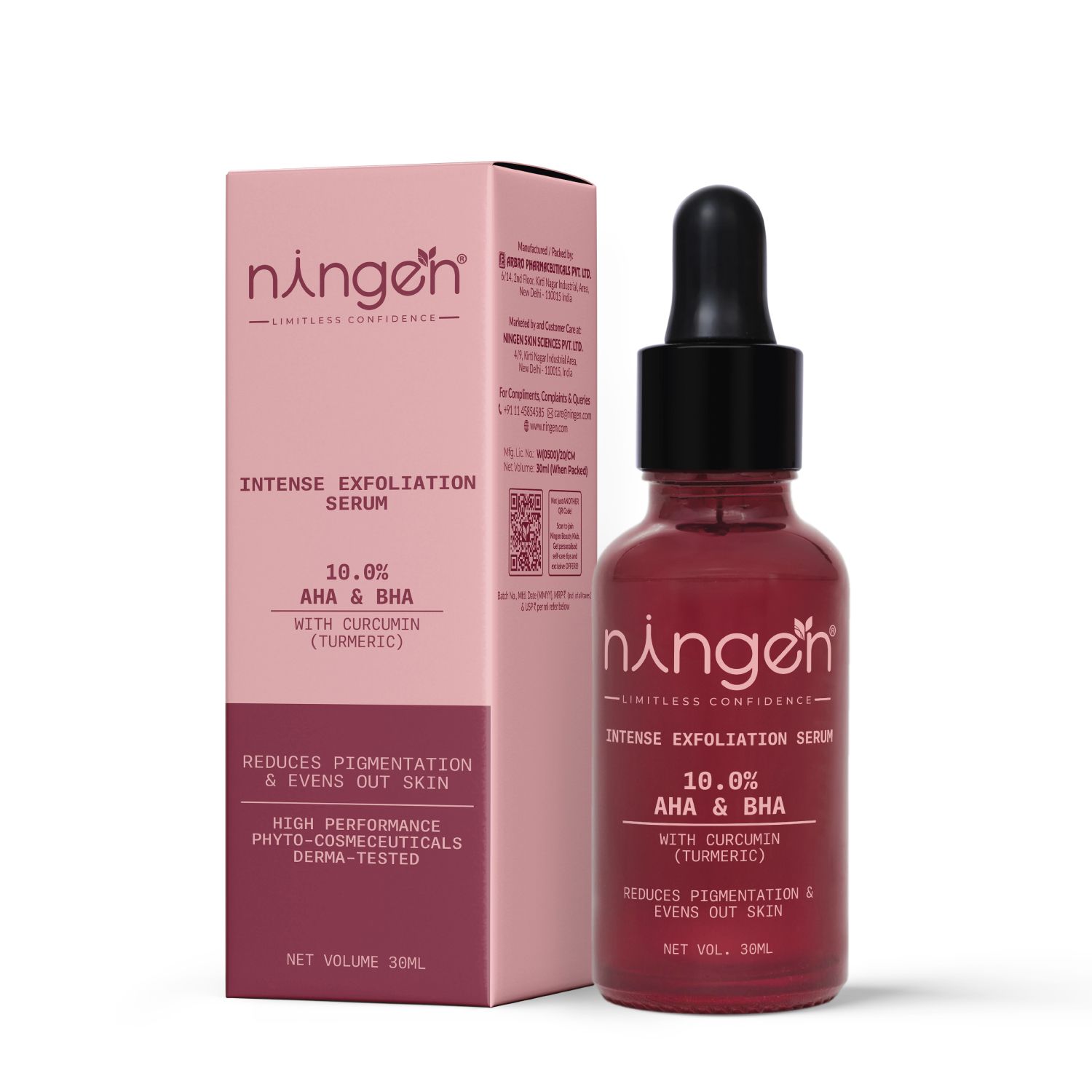Ningen Intense Exfoliation Serum | Reduces Pigmentation & Discoloration | Contains AHA & BHA