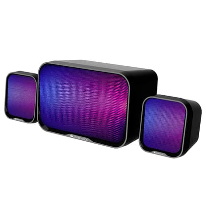 Zebronics Pluto1&nbsp;Desktop Speaker RGB Lights - Black