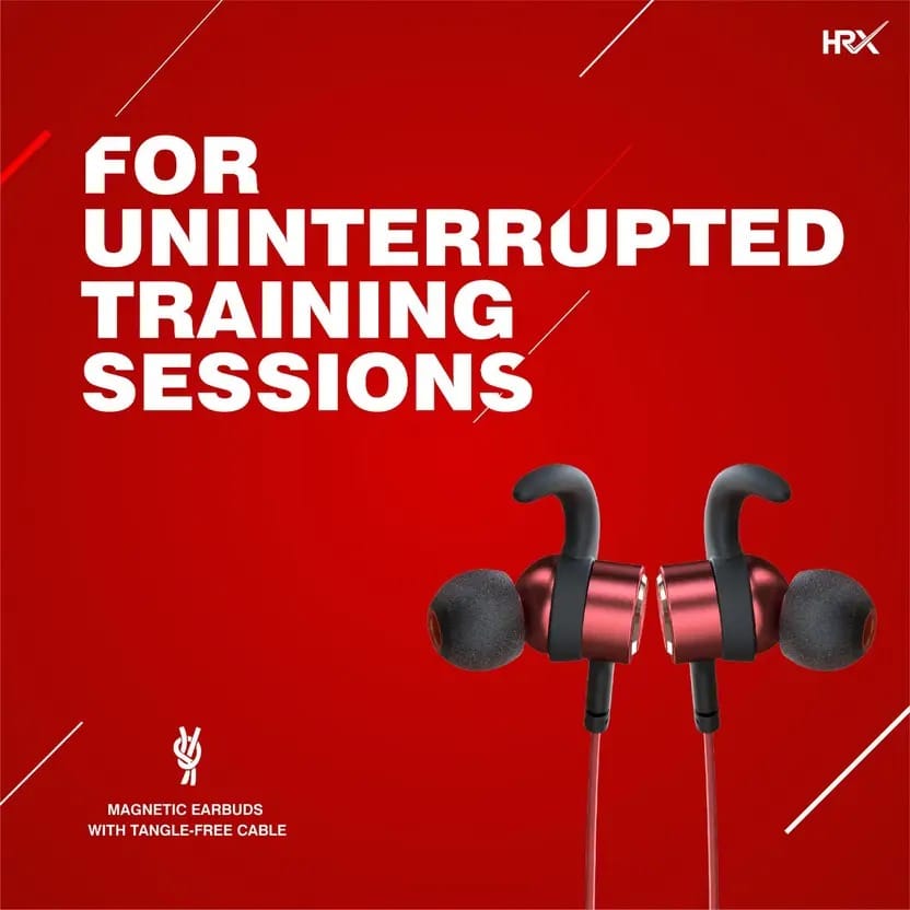 HRX 9R_3 Bluetooth  (Blazing Red, In the Ear)