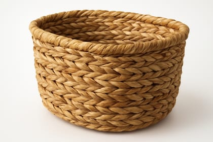 Handwoven Natural Storage Basket- Banana Grass Handwoven Natural Storage Basket- Banana Grass