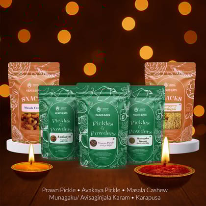 Keats Eats  Non-veg  With Prawn pickle and Snacks Gift Combo