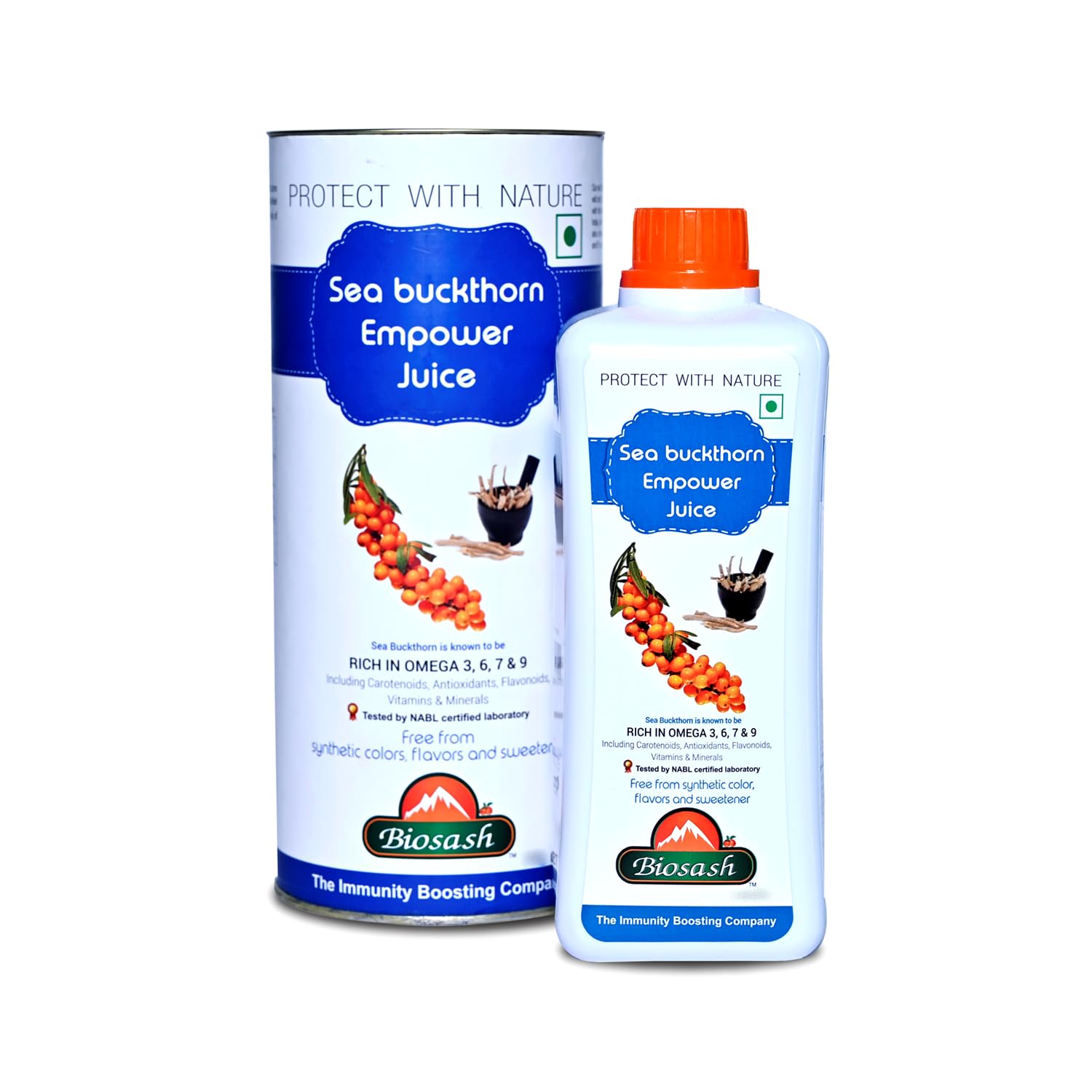 Biosash Sea Buckthorn Empower Juice | Herbal Vitality & Performance Tonic with Ashwagandha, Safed Musli, Kaunch Beej & Shatavari | Boosts Libido, Energy & Confidence